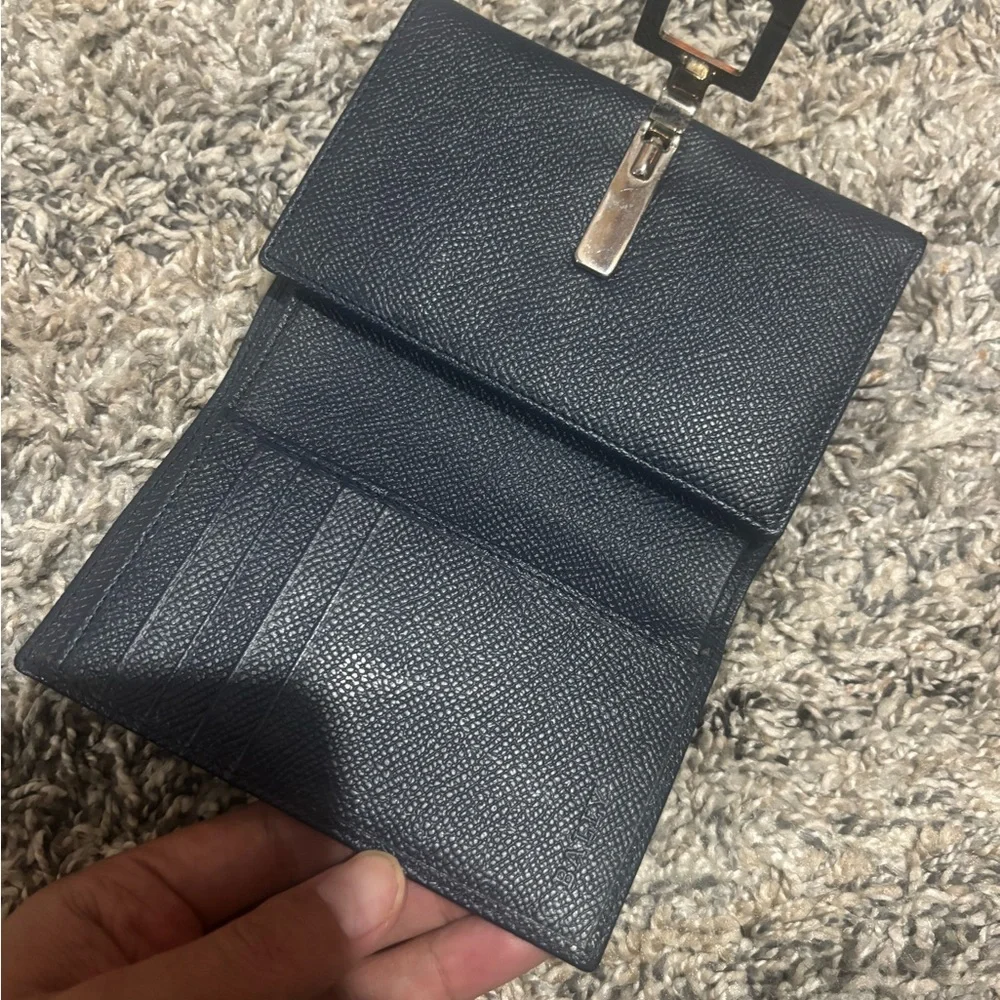 Bally Black Wallet with Silver Detail